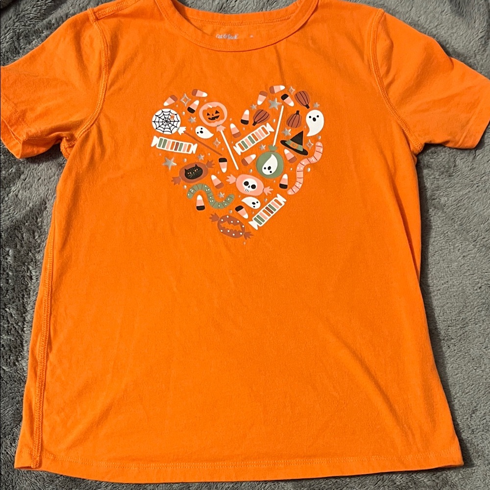 Cat & Jack Orange Halloween Graphic Tee